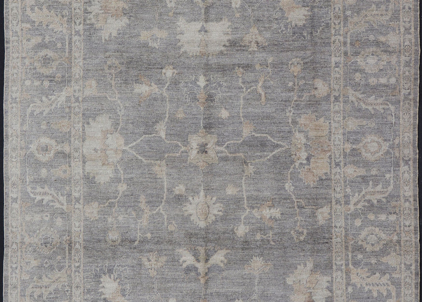 Keivan Woven Arts Turkish Angora Oushak Rug with Floral Design in Neutral. rug AN - 125392, country of origin / type: Turkey / Oushak. antique reproduction ushak, angora oushak. Measures: 9'11 x 12'10 The design of this beautiful Oushak rug, Turk... - Keivan Woven ArtsAN - 125392 - 7423Rug