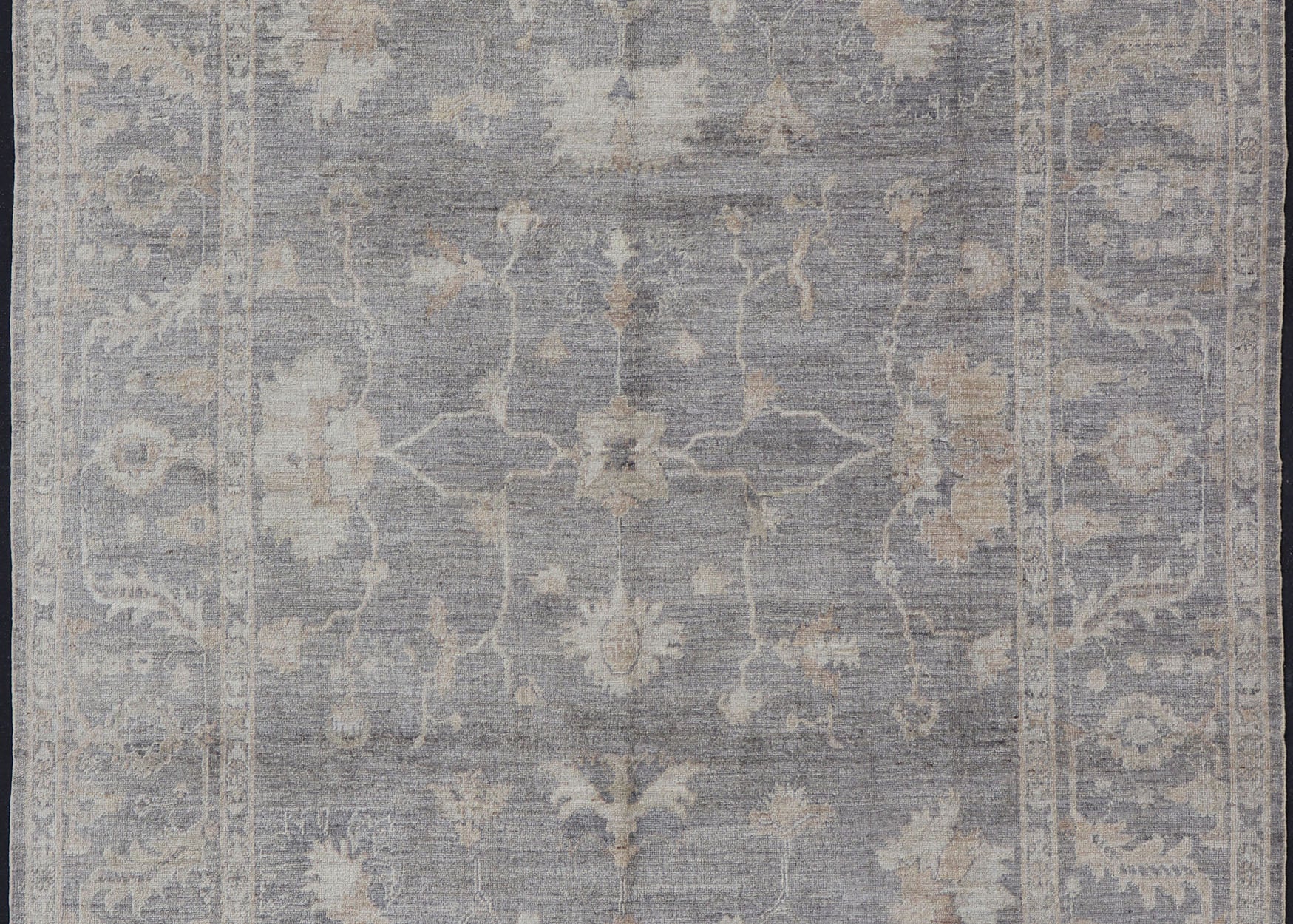 Keivan Woven Arts Turkish Angora Oushak Rug with Floral Design in Neutral. rug AN - 125392, country of origin / type: Turkey / Oushak. antique reproduction ushak, angora oushak. Measures: 9'11 x 12'10 The design of this beautiful Oushak rug, Turk... - Keivan Woven ArtsAN - 125392 - 7423Rug