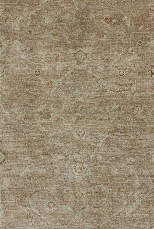 Angora Oushak Turkish Rug in Warm Colors of Taupe and Tan by Keivan Woven Arts. Keivan Woven Arts / rug AN - 125623, country of origin / type: Turkey / Angora Oushak. Measures: 4'1 x 5'8 This beautiful taupe color Oushak is made with a combination ... - Keivan Woven ArtsAN - 125623 - 7783Rug