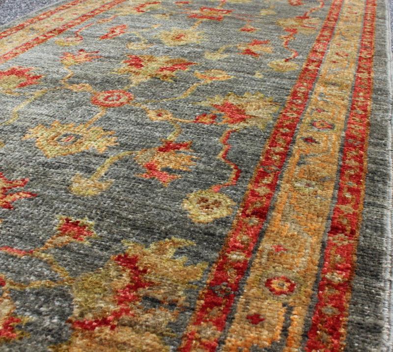 Keivan Woven Arts Turkish Angora Oushak Runner with Classic Design in Blue Field. Keivan Woven Arts / rug AN - 125670, country of origin / type: Turkey / Oushak 21st century. Measures: 2'5 x 8'3 This Angora Oushak runner from Turkey features a un... - Keivan Woven ArtsAN - 125670 - 7639Rug