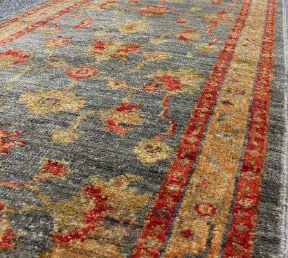 Keivan Woven Arts Turkish Angora Oushak Runner with Classic Design in Blue Field. Keivan Woven Arts / rug AN - 125670, country of origin / type: Turkey / Oushak 21st century. Measures: 2'5 x 8'3 This Angora Oushak runner from Turkey features a un... - Keivan Woven ArtsAN - 125670 - 7639Rug