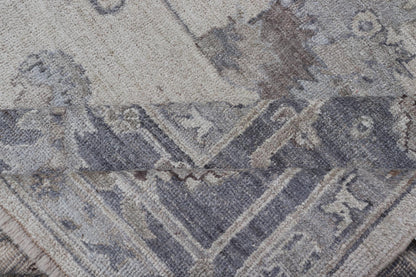 Angora Oushak Turkish Rug in Shades of Gray, Ivory, Silver by Keivan Woven Arts . rug AN - 126211, country of origin / type: Turkey / Angora Oushak. Measures: 12'9 x 14'11 The rug displays an elegant traditional design with a muted color palette, p... - Keivan Woven ArtsAN - 126211 - 19298Rug