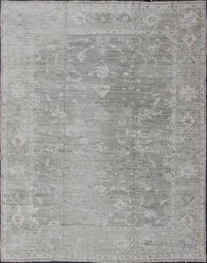 Large Turkish Angora Oushak Rug with All - Over Vining Floral Design by Keivan Woven Art. rug AN - 126255, country of origin / type: Turkey / Oushak. antique Ushak, Angora Oushak. Measures: 12'1 x 14'7 The design of this beautiful Oushak ru... - Keivan Woven ArtsAN - 126255 - 7795Rug