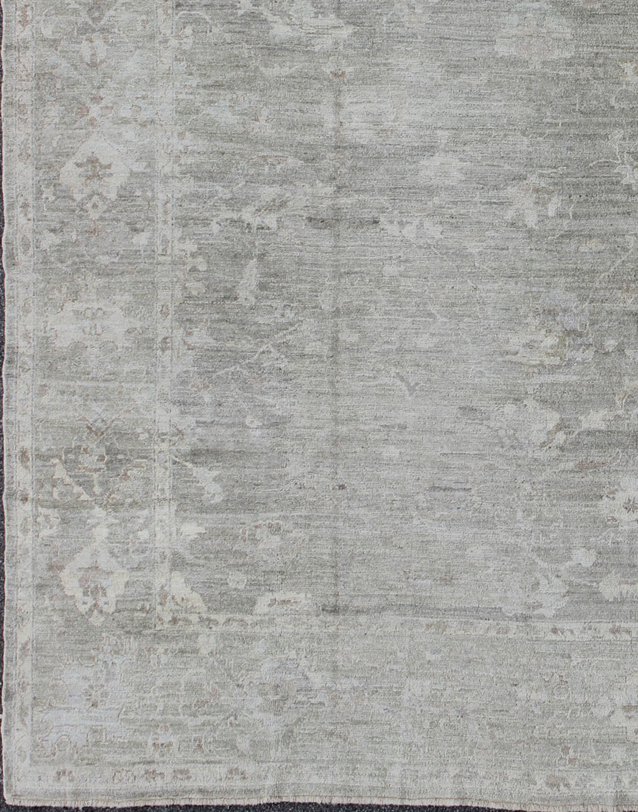 Large Turkish Angora Oushak Rug with All - Over Vining Floral Design by Keivan Woven Art. rug AN - 126255, country of origin / type: Turkey / Oushak. antique Ushak, Angora Oushak. Measures: 12'1 x 14'7 The design of this beautiful Oushak ru... - Keivan Woven ArtsAN - 126255 - 7795Rug