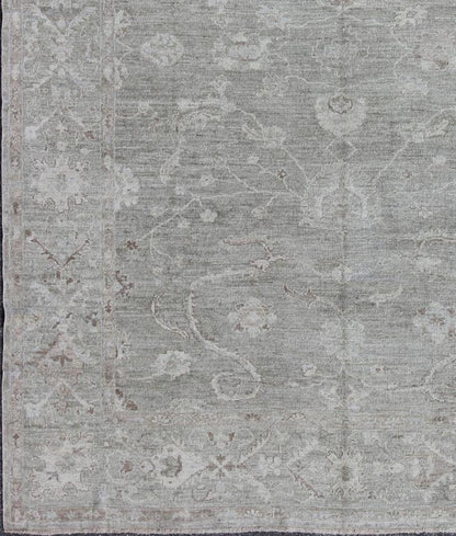 Turkish Angora Oushak Rug with All - Over Floral Design by Keivan Woven Arts. rug AN - 126259, country of origin / type: Turkey / Oushak. antique reproduction ushak, angora oushak. Measures: 10'2 x 14'5 The design of this beautiful Oushak rug, Turk... - Keivan Woven ArtsAN - 126259 - 7805Rug