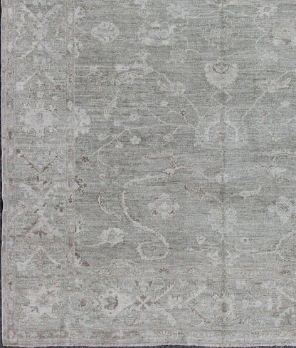 Turkish Angora Oushak Rug with All - Over Floral Design by Keivan Woven Arts. rug AN - 126259, country of origin / type: Turkey / Oushak. antique reproduction ushak, angora oushak. Measures: 10'2 x 14'5 The design of this beautiful Oushak rug, Turk... - Keivan Woven ArtsAN - 126259 - 7805Rug