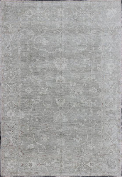 Turkish Angora Oushak Rug with All - Over Floral Design by Keivan Woven Arts. rug AN - 126259, country of origin / type: Turkey / Oushak. antique reproduction ushak, angora oushak. Measures: 10'2 x 14'5 The design of this beautiful Oushak rug, Turk... - Keivan Woven ArtsAN - 126259 - 7805Rug