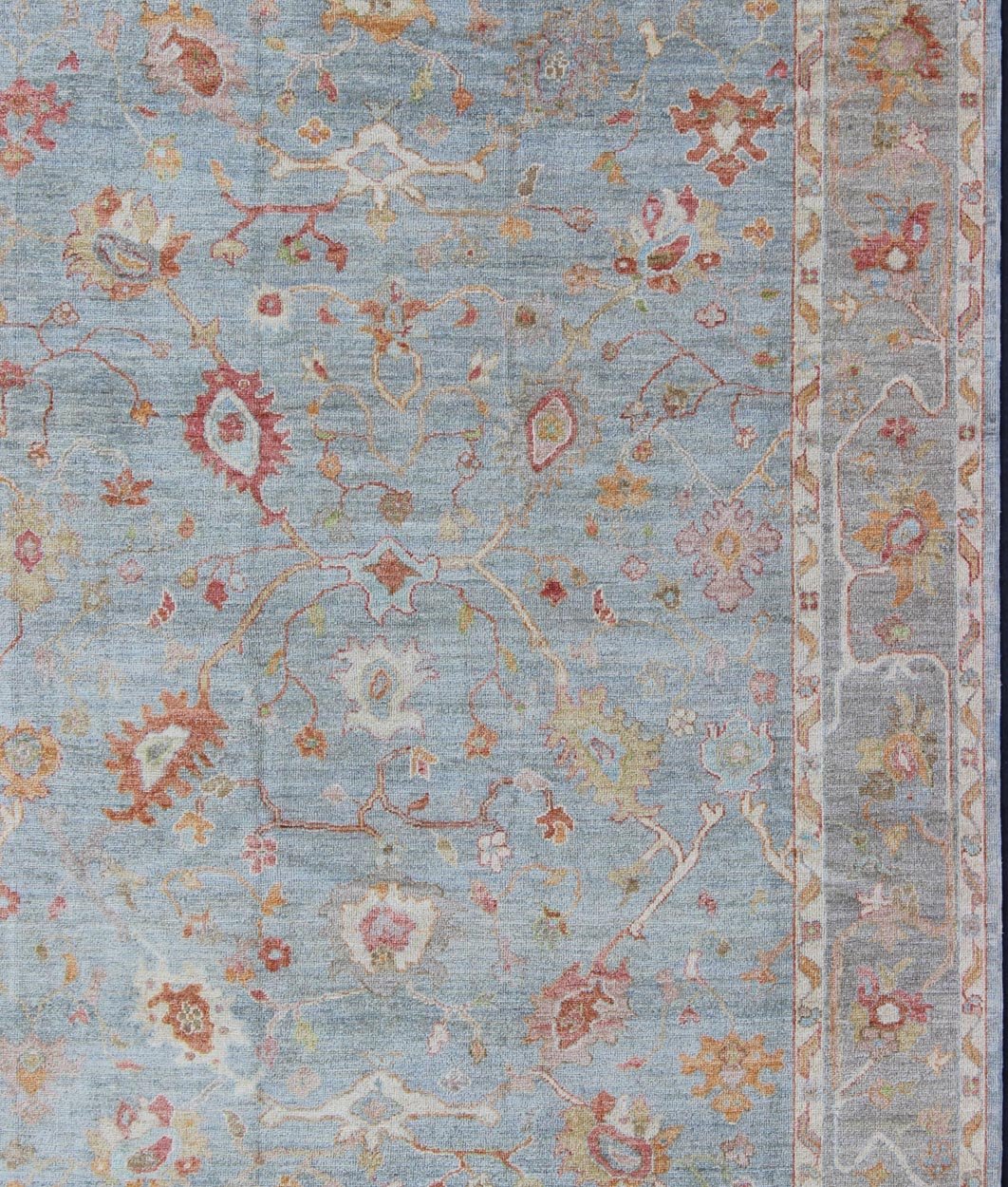 Measures: 9'4"X12'0" The design of Angora Oushak rugs typically features elegant, curvilinear floral motifs and intricate medallions, often set against a muted, often pastel color palette. This subtle coloration, combined with the luxurious feel of ... - Keivan Woven ArtsAN - 134574 - 20958Rug