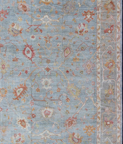 Measures: 9'4"X12'0" The design of Angora Oushak rugs typically features elegant, curvilinear floral motifs and intricate medallions, often set against a muted, often pastel color palette. This subtle coloration, combined with the luxurious feel of ... - Keivan Woven ArtsAN - 134574 - 20958Rug