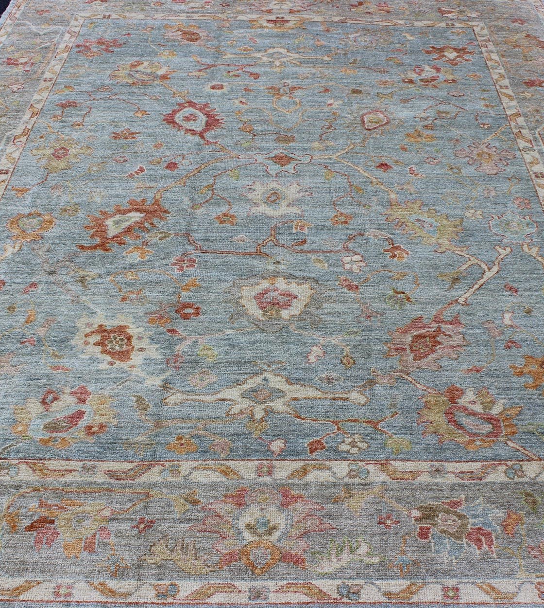 Measures: 9'4"X12'0" The design of Angora Oushak rugs typically features elegant, curvilinear floral motifs and intricate medallions, often set against a muted, often pastel color palette. This subtle coloration, combined with the luxurious feel of ... - Keivan Woven ArtsAN - 134574 - 20958Rug