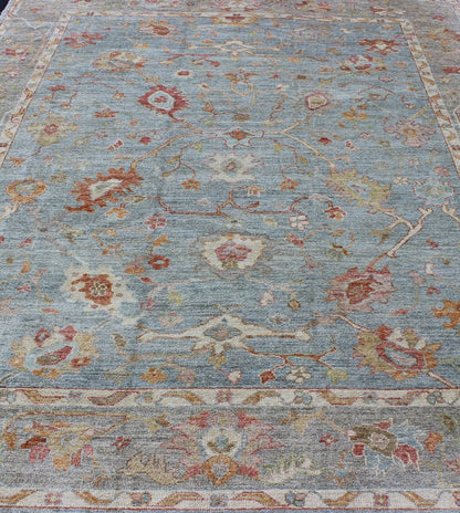 Measures: 9'4"X12'0" The design of Angora Oushak rugs typically features elegant, curvilinear floral motifs and intricate medallions, often set against a muted, often pastel color palette. This subtle coloration, combined with the luxurious feel of ... - Keivan Woven ArtsAN - 134574 - 20958Rug