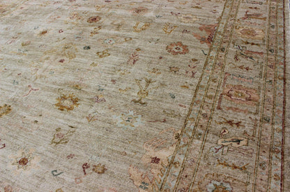Keivan Woven Arts Angora Oushak Turkish Rug / rug AN - 134600, country of origin / type: Turkey / Angora Oushak. Measures: 12'2 x 14'5 This beautiful neutral color Oushak is made with a combination of angora and old wool. Featuring all organic mat... - Keivan Woven ArtsAN - 134600 - 10591Rug