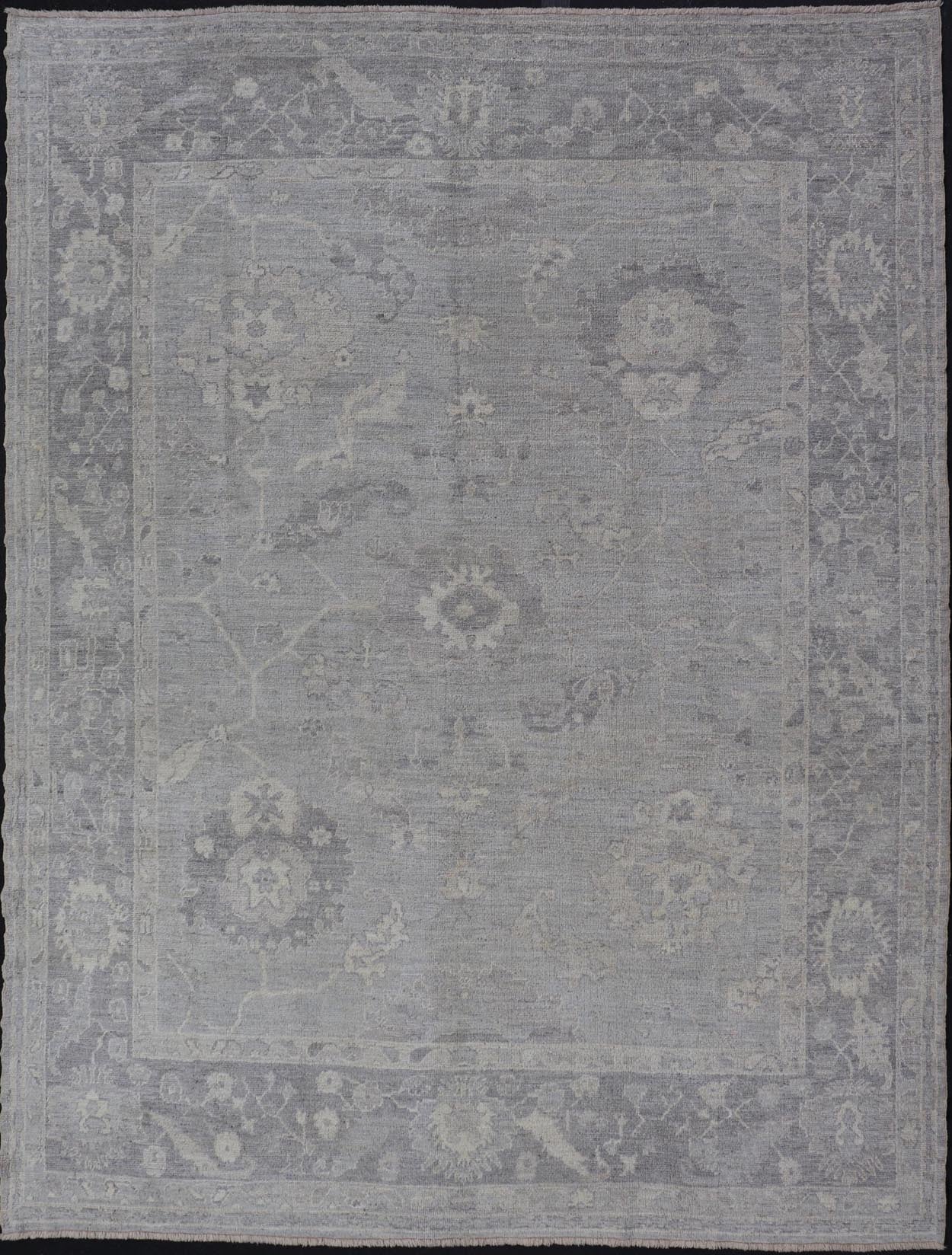 Large Hand Knotted Turkish Oushak with Floral Motifs in Gray, Taupe & Lavender Large Hand Knotted Turkish Oushak with Floral Motifs in Gray, Taupe & Lavender Keivan Woven Arts/ rug /AN - 146929 Early 21st century Made with a combinat... - Keivan Woven ArtsAN - 146929 - 19304Rug