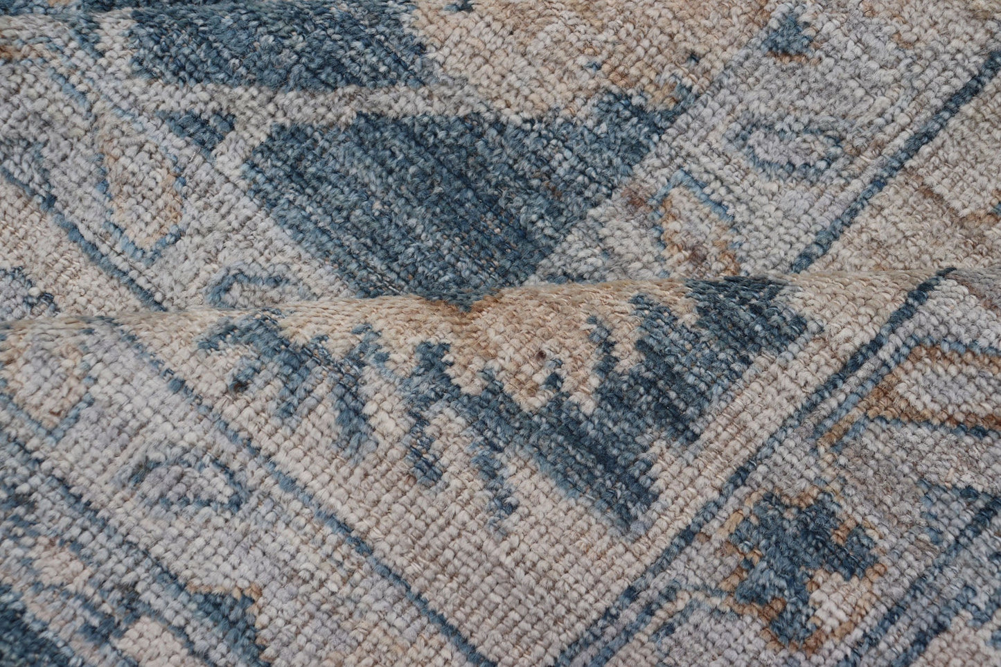 Measures: 10'1 x 13'5 Angora Turkish Oushak by Keivan Woven Arts Floral Design in Blue's. Keivan Woven Arts rug AN - 150098, Country of Origin: Turkey Type: Oushak Design: Floral, All - Over Key Words: Persian Rug, Authentic Persian Rug, Afghan Ous... - Keivan Woven ArtsAN - 150098 - 17322Rug