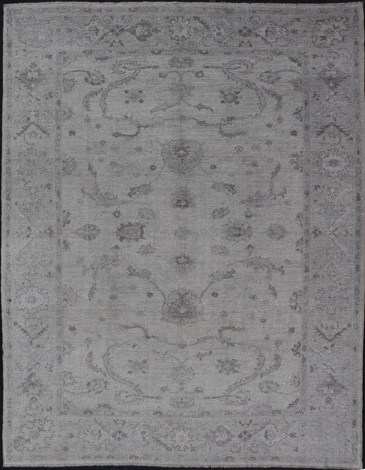 Angora Oushak Turkish Rug in Cream, Taupe, Silver, Light Brown Light Blue Colors Blue, Gray, cream, taupe, and light blue Angora rug from Turkey, rug AN - 123666, Keivan Woven Arts / country of origin / type: Turkey / Angora Oushak Measures... - Keivan Woven ArtsAN - 150733 - 19310Rug