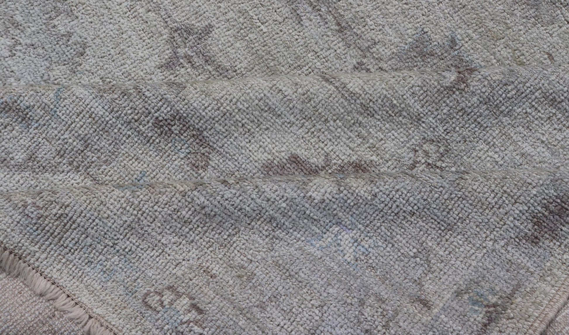 Angora Oushak Turkish Rug in Cream, Taupe, Silver, Light Brown Light Blue Colors Blue, Gray, cream, taupe, and light blue Angora rug from Turkey, rug AN - 123666, Keivan Woven Arts / country of origin / type: Turkey / Angora Oushak Measures... - Keivan Woven ArtsAN - 150733 - 19310Rug