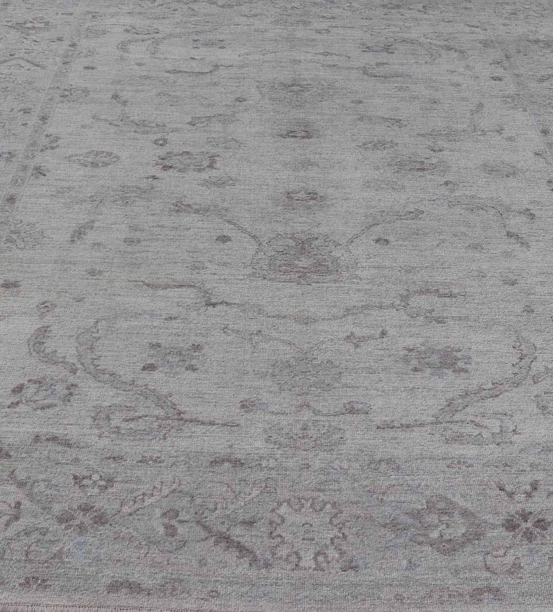 Angora Oushak Turkish Rug in Cream, Taupe, Silver, Light Brown Light Blue Colors Blue, Gray, cream, taupe, and light blue Angora rug from Turkey, rug AN - 123666, Keivan Woven Arts / country of origin / type: Turkey / Angora Oushak Measures... - Keivan Woven ArtsAN - 150733 - 19310Rug
