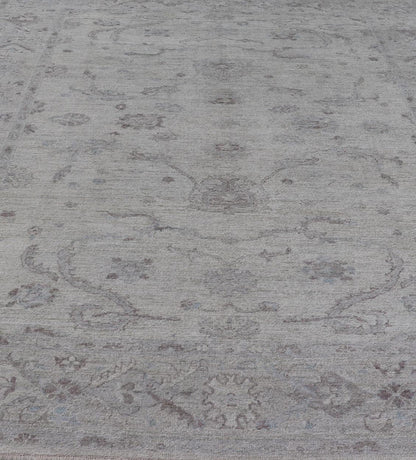Angora Oushak Turkish Rug in Cream, Taupe, Silver, Light Brown Light Blue Colors Blue, Gray, cream, taupe, and light blue Angora rug from Turkey, rug AN - 123666, Keivan Woven Arts / country of origin / type: Turkey / Angora Oushak Measures... - Keivan Woven ArtsAN - 150733 - 19310Rug