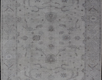 Angora Oushak Turkish Rug in Cream, Taupe, Silver, Light Brown Light Blue Colors Blue, Gray, cream, taupe, and light blue Angora rug from Turkey, rug AN - 123666, Keivan Woven Arts / country of origin / type: Turkey / Angora Oushak Measures... - Keivan Woven ArtsAN - 150733 - 19310Rug