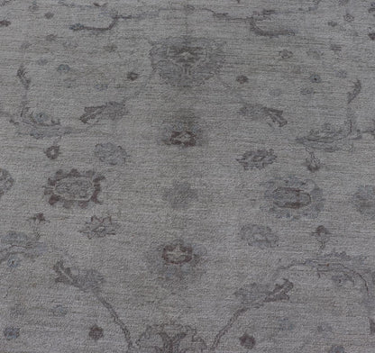Angora Oushak Turkish Rug in Cream, Taupe, Silver, Light Brown Light Blue Colors Blue, Gray, cream, taupe, and light blue Angora rug from Turkey, rug AN - 123666, Keivan Woven Arts / country of origin / type: Turkey / Angora Oushak Measures... - Keivan Woven ArtsAN - 150733 - 19310Rug