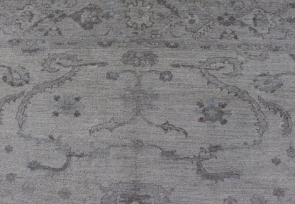 Angora Oushak Turkish Rug in Cream, Taupe, Silver, Light Brown Light Blue Colors Blue, Gray, cream, taupe, and light blue Angora rug from Turkey, rug AN - 123666, Keivan Woven Arts / country of origin / type: Turkey / Angora Oushak Measures... - Keivan Woven ArtsAN - 150733 - 19310Rug