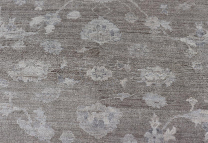 Large Angora Oushak With All - Over Floral Design With Neutral Colors Turkish Angora Large Oushak With All - Over Floral Design. Keivan Woven Arts / rug AN - 151005, country of origin / type: Turkey / Oushak. antique reproduction Ushak, angora Oushak... - Keivan Woven ArtsAN - 151005 - 21385Rug