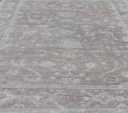 Large Angora Oushak With All - Over Floral Design With Neutral Colors Turkish Angora Large Oushak With All - Over Floral Design. Keivan Woven Arts / rug AN - 151005, country of origin / type: Turkey / Oushak. antique reproduction Ushak, angora Oushak... - Keivan Woven ArtsAN - 151005 - 21385Rug