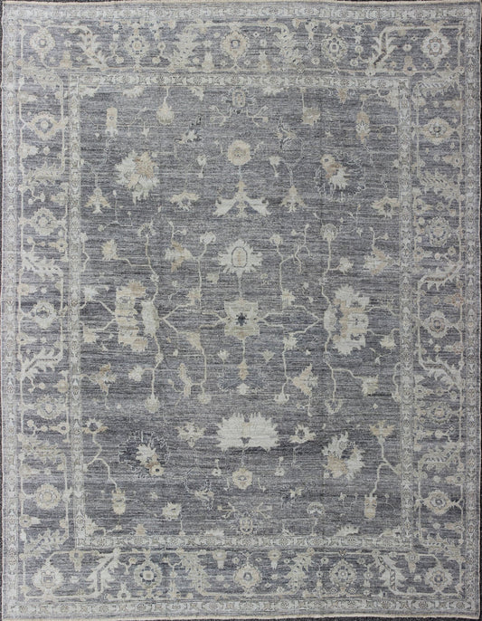 Angora All - Over Design Oushak Turkish Rug By Keivan Woven Arts Collection. Keivan Woven Arts rug ANC - 126208, country of origin / type: Turkey / Angora Oushak. Measures: 12'2 x 14'11 From our Angora collection, this piece is made with a combinati... - Keivan Woven ArtsANC - 126208 - 8221Rug