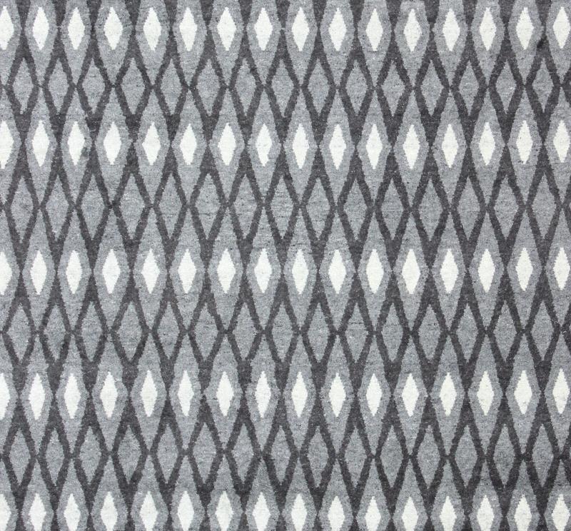 Keivan Woven Arts Moroccan Hand - Knotted Wool Area Rug in Gray Diamond Design Measures; 9'4 x 12'0 Moroccan style modern rug. Country of Origin: India; Type: Moroccan; Design: All - Over, Geometric, Tribal, Diamond; Keivan Woven Arts; rug... - Keivan Woven ArtsAPE - 181 - 9668 - 7453Rug