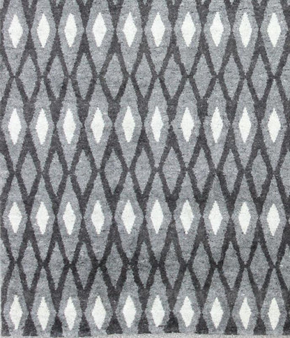Keivan Woven Arts Moroccan Hand - Knotted Wool Area Rug in Gray Diamond Design Measures; 9'4 x 12'0 Moroccan style modern rug. Country of Origin: India; Type: Moroccan; Design: All - Over, Geometric, Tribal, Diamond; Keivan Woven Arts; rug... - Keivan Woven ArtsAPE - 181 - 9668 - 7453Rug