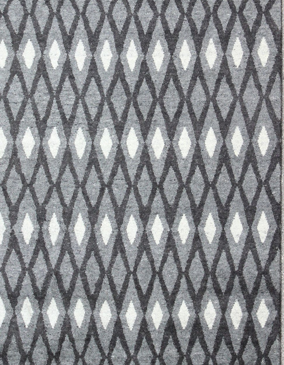 Keivan Woven Arts Moroccan Hand - Knotted Wool Area Rug in Gray Diamond Design Measures; 9'4 x 12'0 Moroccan style modern rug. Country of Origin: India; Type: Moroccan; Design: All - Over, Geometric, Tribal, Diamond; Keivan Woven Arts; rug... - Keivan Woven ArtsAPE - 181 - 9668 - 7453Rug