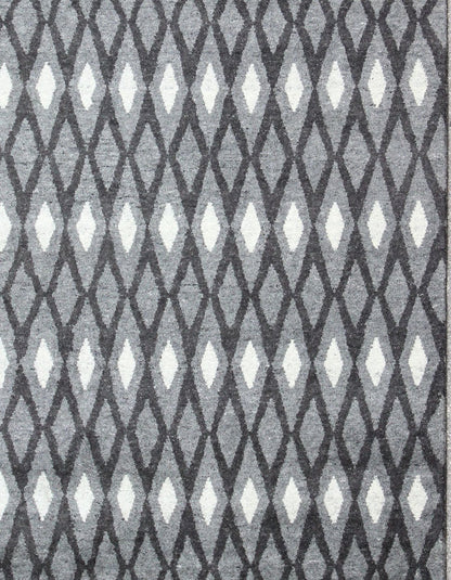 Keivan Woven Arts Moroccan Hand - Knotted Wool Area Rug in Gray Diamond Design Measures; 9'4 x 12'0 Moroccan style modern rug. Country of Origin: India; Type: Moroccan; Design: All - Over, Geometric, Tribal, Diamond; Keivan Woven Arts; rug... - Keivan Woven ArtsAPE - 181 - 9668 - 7453Rug
