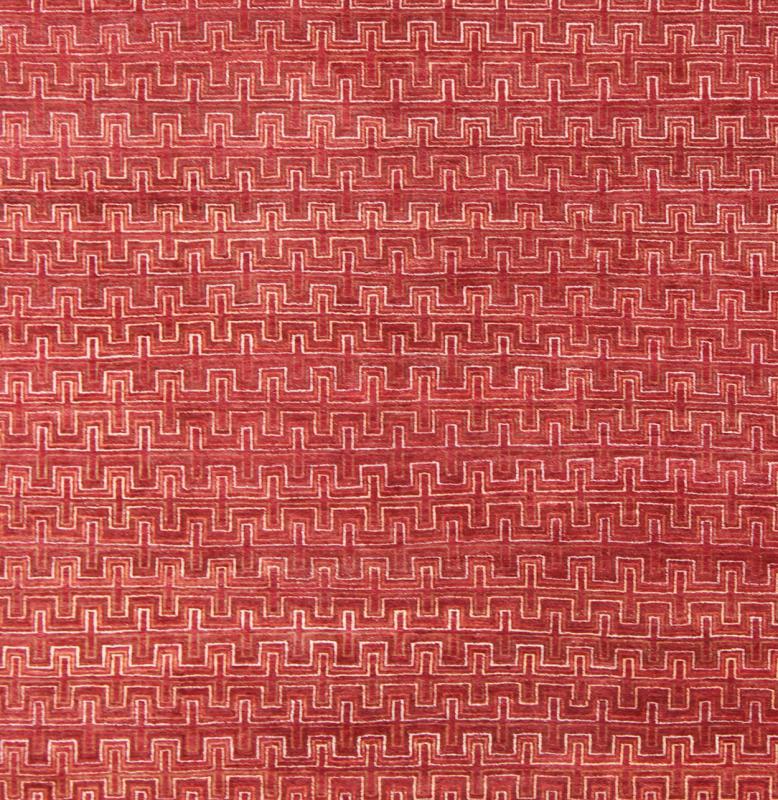Ape - 3077, Modern Geometric Rug - Red Background in a Modern Design A modern design rug in elegant red with all over geometric design. This rug has a thick pile and is suitable for heavy traffic. 8'1 X 10'3 - Keivan Woven ArtsAPE - 3077 - 9700 - A - 8016Rug