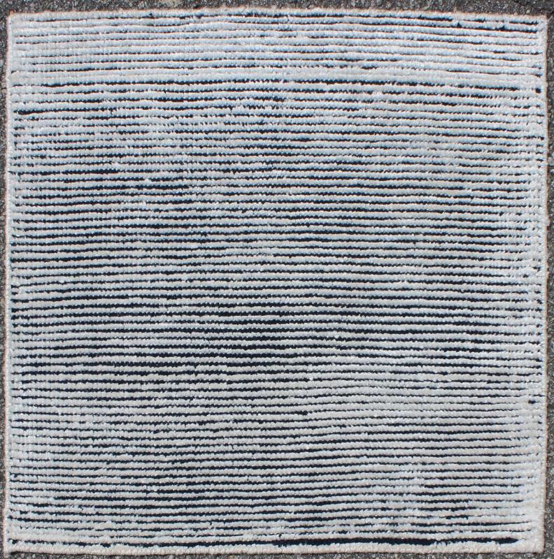 S - 2 A monochromatic composition emphasizes the streamlined design of this contemporary rug, the sheered down pile evokes a minimalist textured aesthetic. Faint pops of color shine against a solid field in this one - of - a - kind rug, each rug is organically... - Keivan Woven ArtsAPE - 38 - MAR - S - 6580Rug
