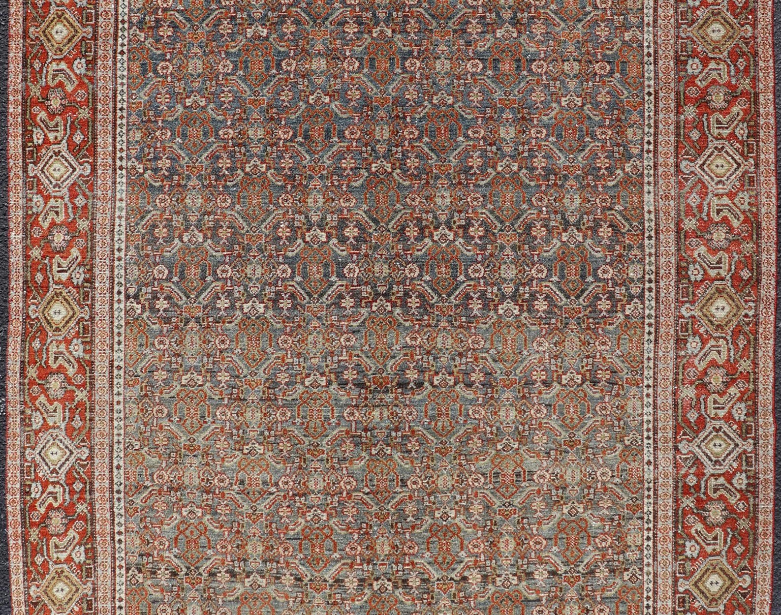 Keivan Woven Arts Fine Antique Persian Senneh Rug with Herati Geometric Design. Keivan Woven Arts / rug AVI - 0701, country of origin / type: Iran / Senneh, circa 1900. Measures: 4'2 x 6'6 This incredibly fine antique Persian Senneh rug was handwo... - Keivan Woven ArtsAVI - 0701 - 24559Rug