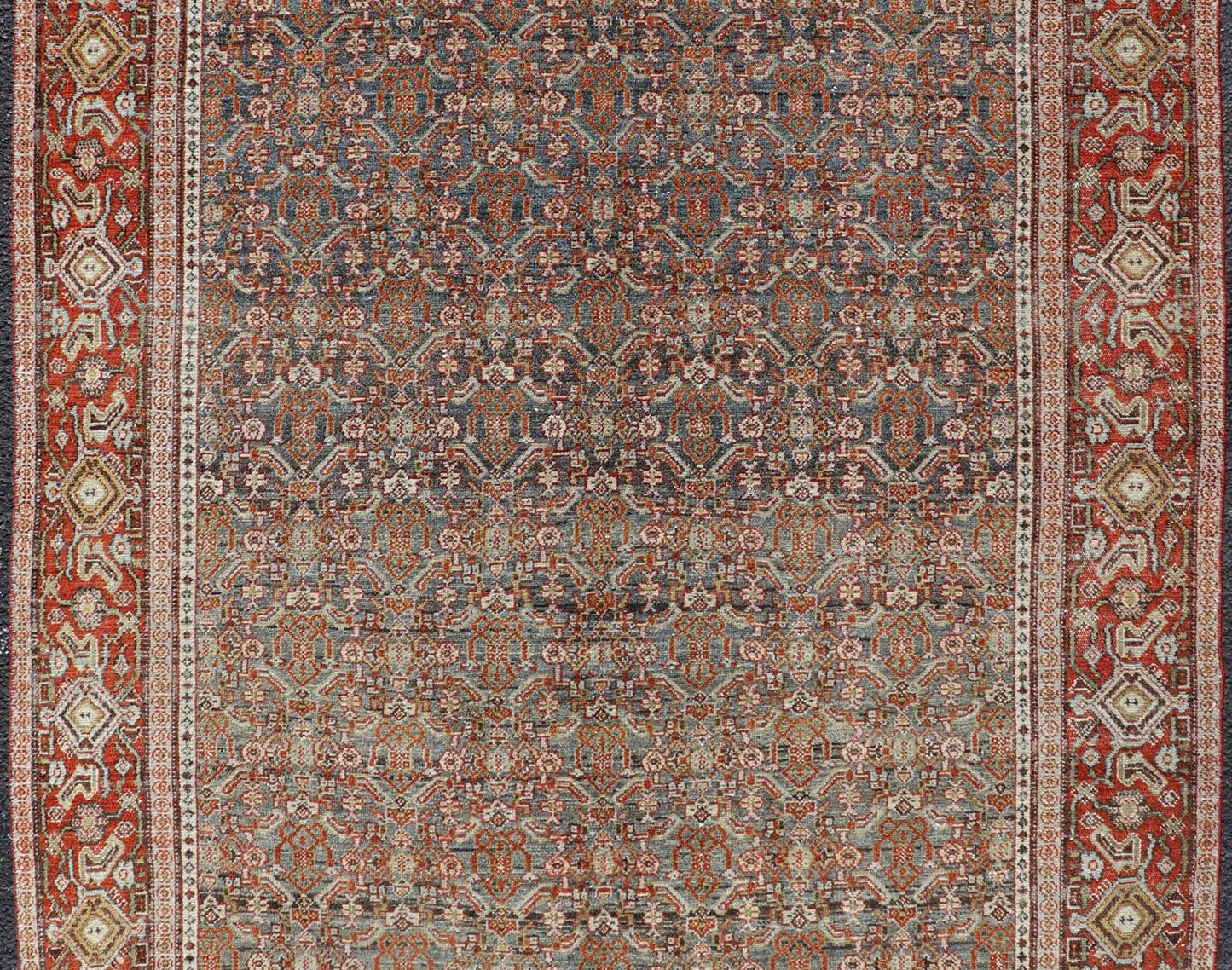 Keivan Woven Arts Fine Antique Persian Senneh Rug with Herati Geometric Design. Keivan Woven Arts / rug AVI - 0701, country of origin / type: Iran / Senneh, circa 1900. Measures: 4'2 x 6'6 This incredibly fine antique Persian Senneh rug was handwo... - Keivan Woven ArtsAVI - 0701 - 24559