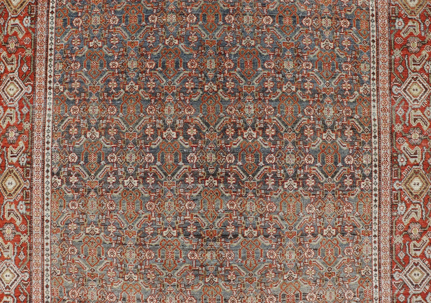 Keivan Woven Arts Fine Antique Persian Senneh Rug with Herati Geometric Design. Keivan Woven Arts / rug AVI - 0701, country of origin / type: Iran / Senneh, circa 1900. Measures: 4'2 x 6'6 This incredibly fine antique Persian Senneh rug was handwo... - Keivan Woven ArtsAVI - 0701 - 24559Rug