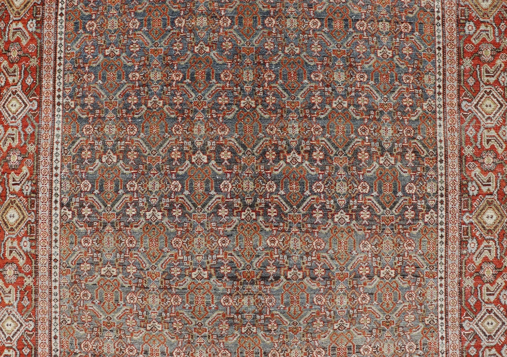 Keivan Woven Arts Fine Antique Persian Senneh Rug with Herati Geometric Design. Keivan Woven Arts / rug AVI - 0701, country of origin / type: Iran / Senneh, circa 1900. Measures: 4'2 x 6'6 This incredibly fine antique Persian Senneh rug was handwo... - Keivan Woven ArtsAVI - 0701 - 24559Rug