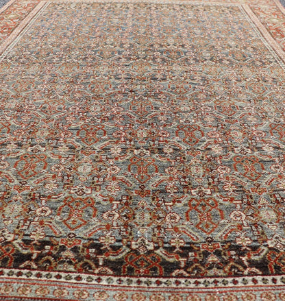 Keivan Woven Arts Fine Antique Persian Senneh Rug with Herati Geometric Design. Keivan Woven Arts / rug AVI - 0701, country of origin / type: Iran / Senneh, circa 1900. Measures: 4'2 x 6'6 This incredibly fine antique Persian Senneh rug was handwo... - Keivan Woven ArtsAVI - 0701 - 24559Rug