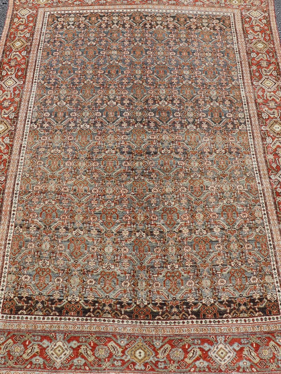 Keivan Woven Arts Fine Antique Persian Senneh Rug with Herati Geometric Design. Keivan Woven Arts / rug AVI - 0701, country of origin / type: Iran / Senneh, circa 1900. Measures: 4'2 x 6'6 This incredibly fine antique Persian Senneh rug was handwo... - Keivan Woven ArtsAVI - 0701 - 24559Rug