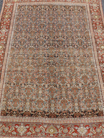 Keivan Woven Arts Fine Antique Persian Senneh Rug with Herati Geometric Design. Keivan Woven Arts / rug AVI - 0701, country of origin / type: Iran / Senneh, circa 1900. Measures: 4'2 x 6'6 This incredibly fine antique Persian Senneh rug was handwo... - Keivan Woven ArtsAVI - 0701 - 24559Rug