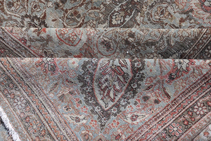 Fine Persian Kashan in Celadon Green - Blue Field With Intricate Floral Motifs. Keivan Woven Arts/rug /AVI - 0703, country of origin / type: Iran / Kashan, circa 1890. Measures: 11'3 x 17'0 Finely woven Persian Kashan filled with flowers floral ara... - Keivan Woven ArtsAVI - 0703 - 24715Rug