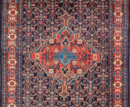 Antique Persian Senneh Rug with Unique Medallion and All - Over Design. Keivan Woven Arts/ rug AVI - 1101, country of origin / type: Iran / Senneh, circa 1900 Measures: 3'6 x 4'10 This incredibly finely woven antique Persian Senneh rug was handwoven... - Keivan Woven ArtsAVI - 1101 - 25321Rug
