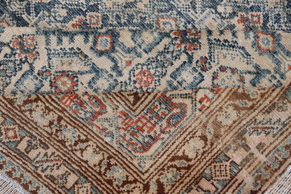 Large Antique Gallery Persian Malayer Runner in Herati Design On A Blue Field. Keivan Woven Arts / rug/ AVI - 230501, country of origin / type: Iran / Malayer, circa 1900. Measures: 10'4 x 20'0 This distressed antique Malayer gallery rug from 1900... - Keivan Woven ArtsAVI - 230501 - 24468Rug