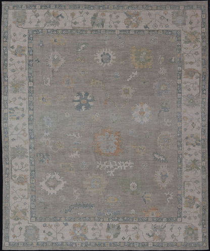 Measures: 11'11 x 14'8 All - Over Floral Modern Oushak with Light Tan Background and Cream Border. Keivan Woven Arts rug AWR - 12125 Country of Origin: Afghanistan Type: Oushak Design: Floral, All - Over, Abstract Floral. This Oushak was hand - knott... - Keivan Woven ArtsAWR - 12125 - 23390Rug