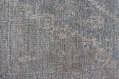 Measures: 5'10 x 8'9 Modern Oushak with a Light Blue - Gray Background with Medallion & Tribal Motifs. Country of Origin: Afghanistan; Type: Oushak; Design: Medallion, Tribal Medallion, All - Over; Keivan Woven Arts: rug AWR - 12170. 21st Century. Th... - Keivan Woven ArtsAWR - 12170 - 23211