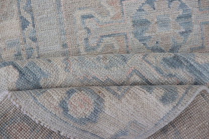 Measures: 2'6 x 4'2 Modern Medallion Oushak with Light Gray Background and Neutral Colors. Keivan Woven Arts rug AWR - 12386 Country of Origin: Afghanistan Type: Oushak Design: Floral, All - Over, Abstract Floral. This Oushak was hand - knotted in... - Keivan Woven ArtsAWR - 12386 - 23264Rug