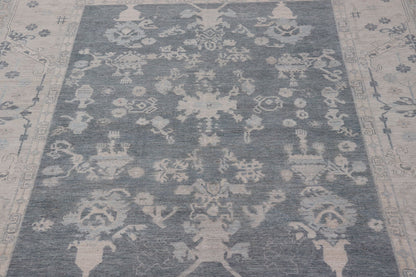 Measures: 11'10 x 14'8 Modern Sub - Geometric large Oushak Rug with Muted Tones of Blue, Gray, and Cream. Keivan Woven Arts rug AWR - 12866 Country of Origin: Afghanistan Type: Oushak Design: Geometric, Mosaic Medallion This hand - knotted Oushak fea... - Keivan Woven ArtsAWR - 12866 - 23426Rug