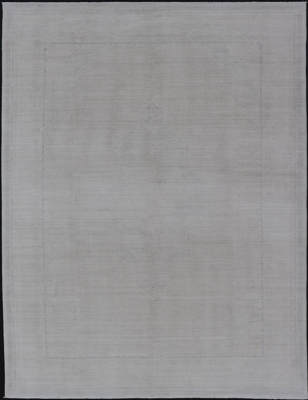 Contemporary Khotan with Medallions in Light Colors With All - Over Tribal Motifs. Keivan Woven Arts: rug AWR - 16718. 21st Century. This Khotan Design rug, Country of Origin: Afghanistan; Type: Khotan; Design: Samarkand, Tribal Design with Circular Medall... - Keivan Woven ArtsAWR - 16718 - 24438Rug