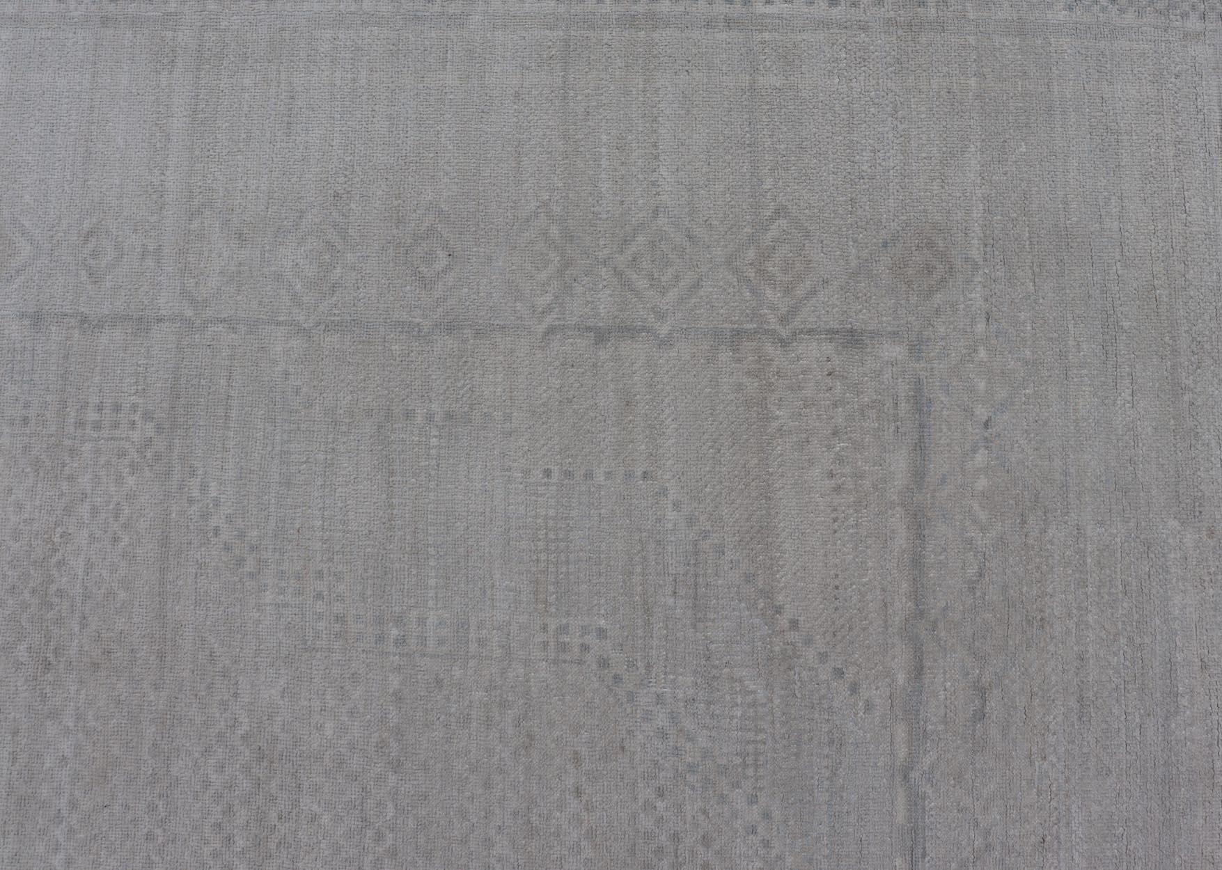 Contemporary Khotan with Medallions in Light Colors With All - Over Tribal Motifs. Keivan Woven Arts: rug AWR - 16718. 21st Century. This Khotan Design rug, Country of Origin: Afghanistan; Type: Khotan; Design: Samarkand, Tribal Design with Circular Medall... - Keivan Woven ArtsAWR - 16718 - 24438Rug